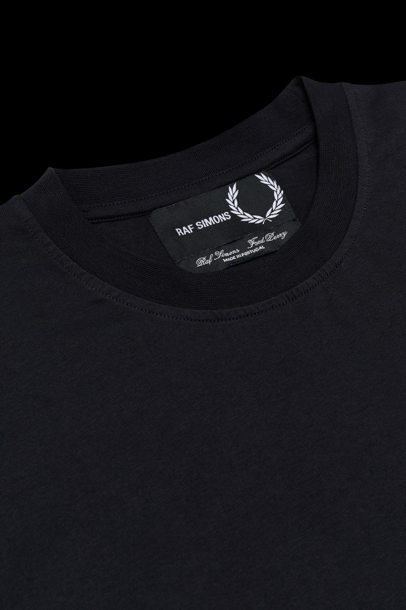 Camiseta Fred Perry Laurel Wreath Detail Hombre Negros | MXJBT57251