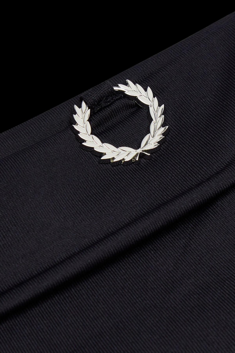 Camiseta Fred Perry Laurel Wreath Detail Roll Neck Hombre Negros | MXQAV15647