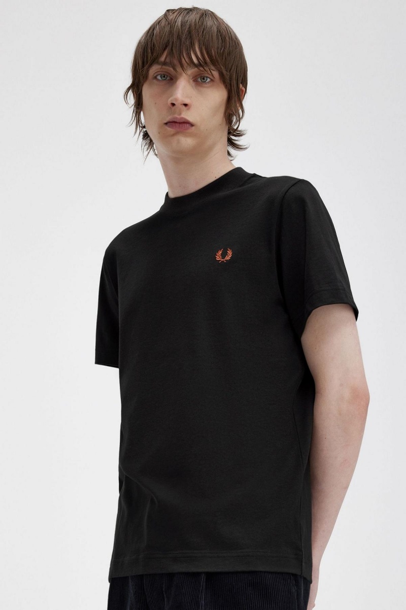 Camiseta Fred Perry Rave Estampados Hombre Negros | MMXHR24470