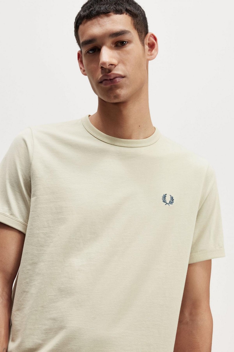 Camiseta Fred Perry Ringer Hombre Azules | ZMXMJ36428