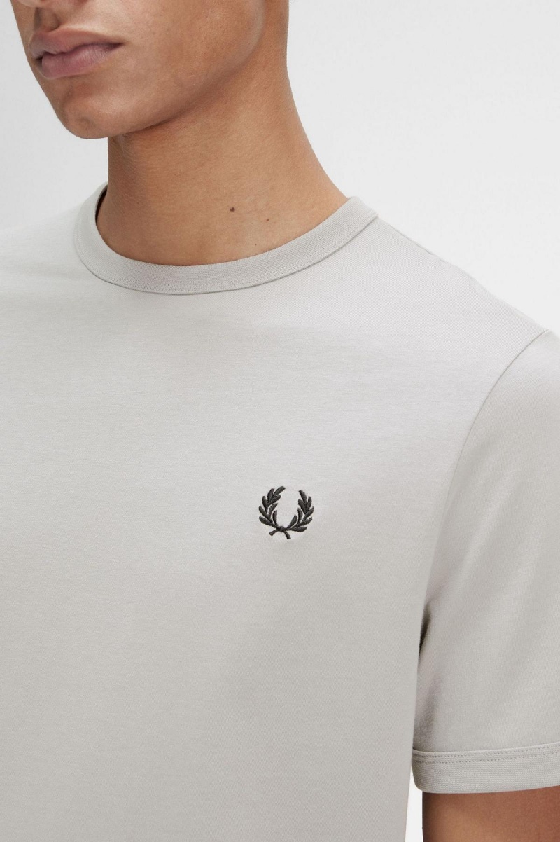 Camiseta Fred Perry Ringer Hombre Limestone | MXQCS72237