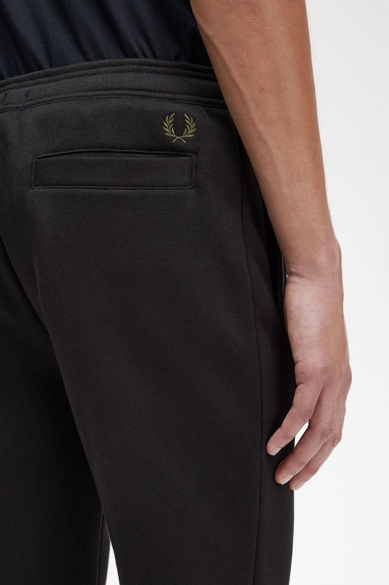 Chandals Fred Perry Estampados Branding Sweatpants Hombre Negros | MXJBT65861