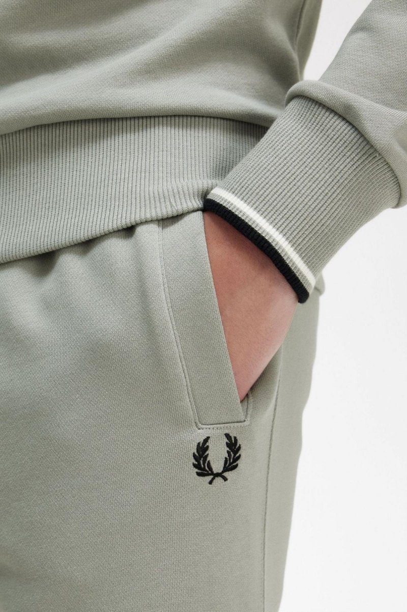 Chandals Fred Perry Half Zip Sweatshirt Hombre Limestone | MXQCS11104