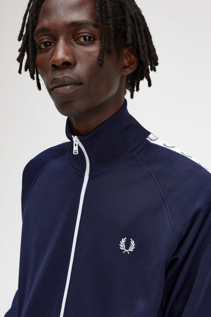 Chandals Fred Perry Taped Pista Jacket Hombre Azules | MXXMI82138