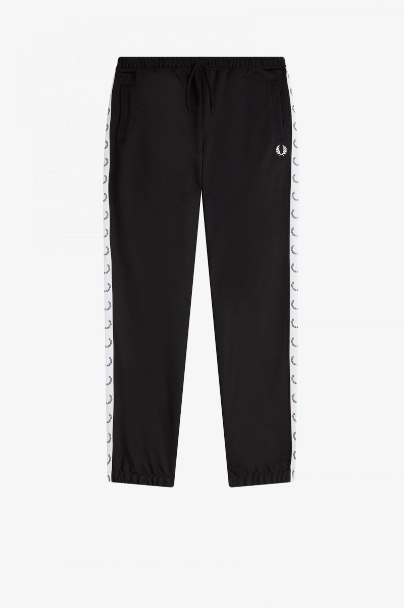 Chandals Fred Perry Taped Pista Pant Hombre Negros | MXDYB97894