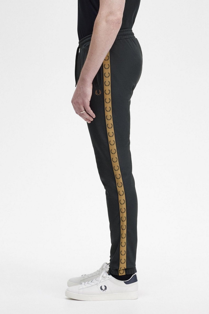 Chandals Fred Perry Taped Pista Pants Hombre Negros | SMXNY99994