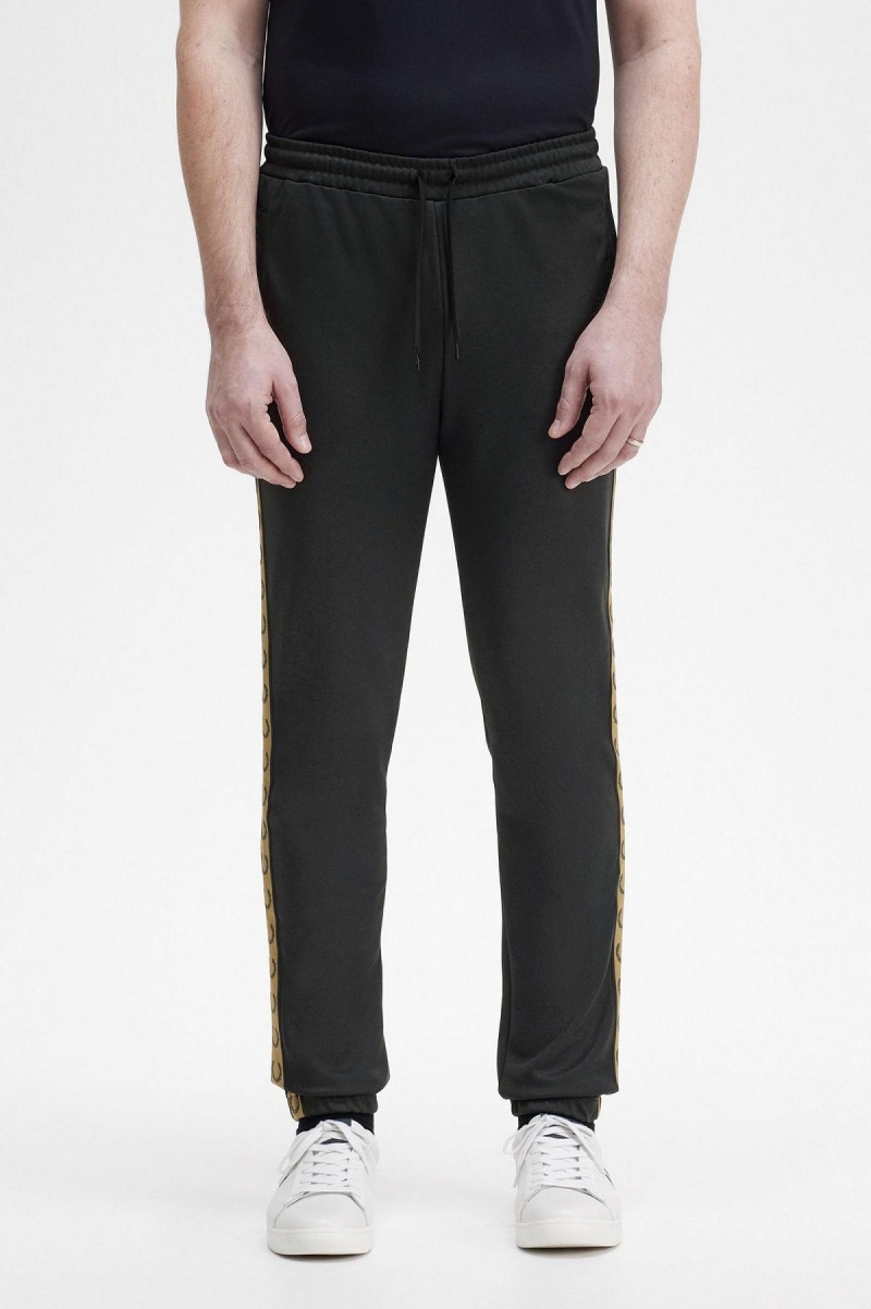 Chandals Fred Perry Taped Pista Pants Hombre Negros | SMXNY99994