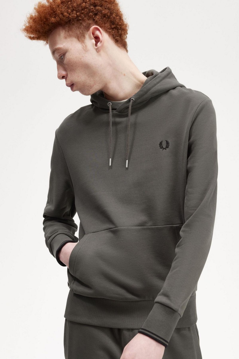 Chandals Fred Perry Tipped Encapuchado Sweatshirt Hombre Verdes | MXZDE14643