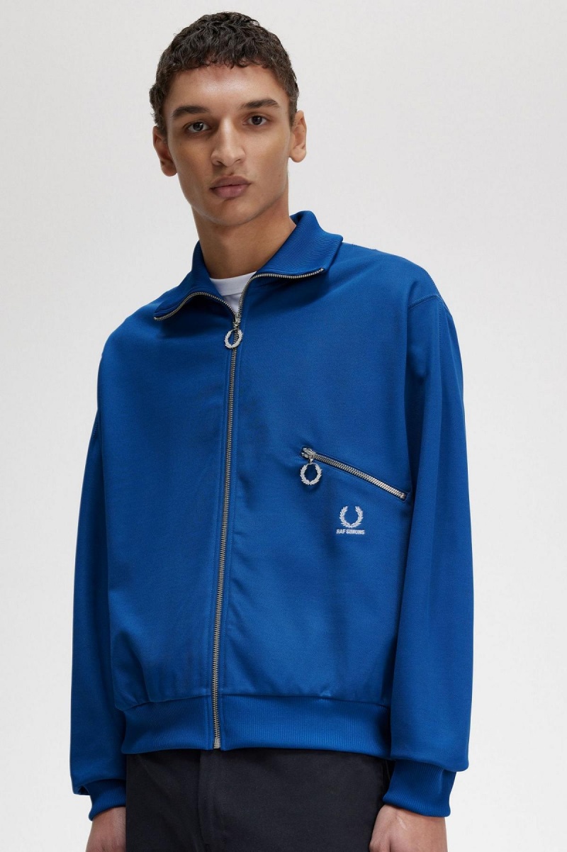 Chaquetas Deportivas Fred Perry Printed Hombre Azul Rey Azules | MXNEJ58477