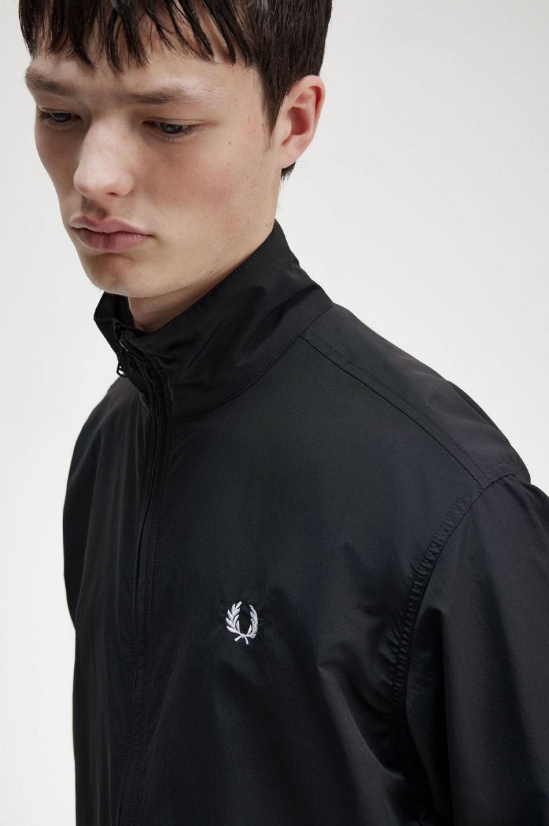 Chaquetas Deportivas Fred Perry Woven Hombre Negros | MXICD77425