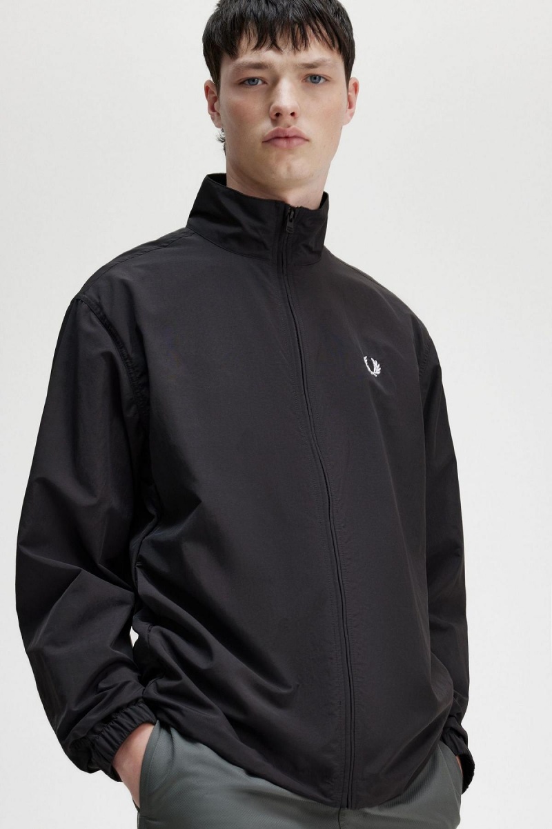 Chaquetas Deportivas Fred Perry Woven Hombre Negros | MXICD77425