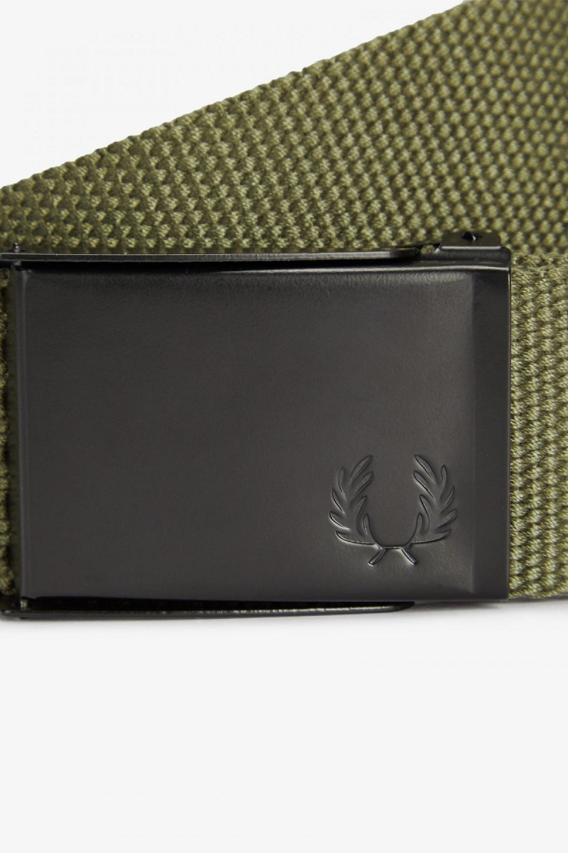 Cinturón Fred Perry Estampados Branded Webbing Accessories Verdes | SMXVO65786