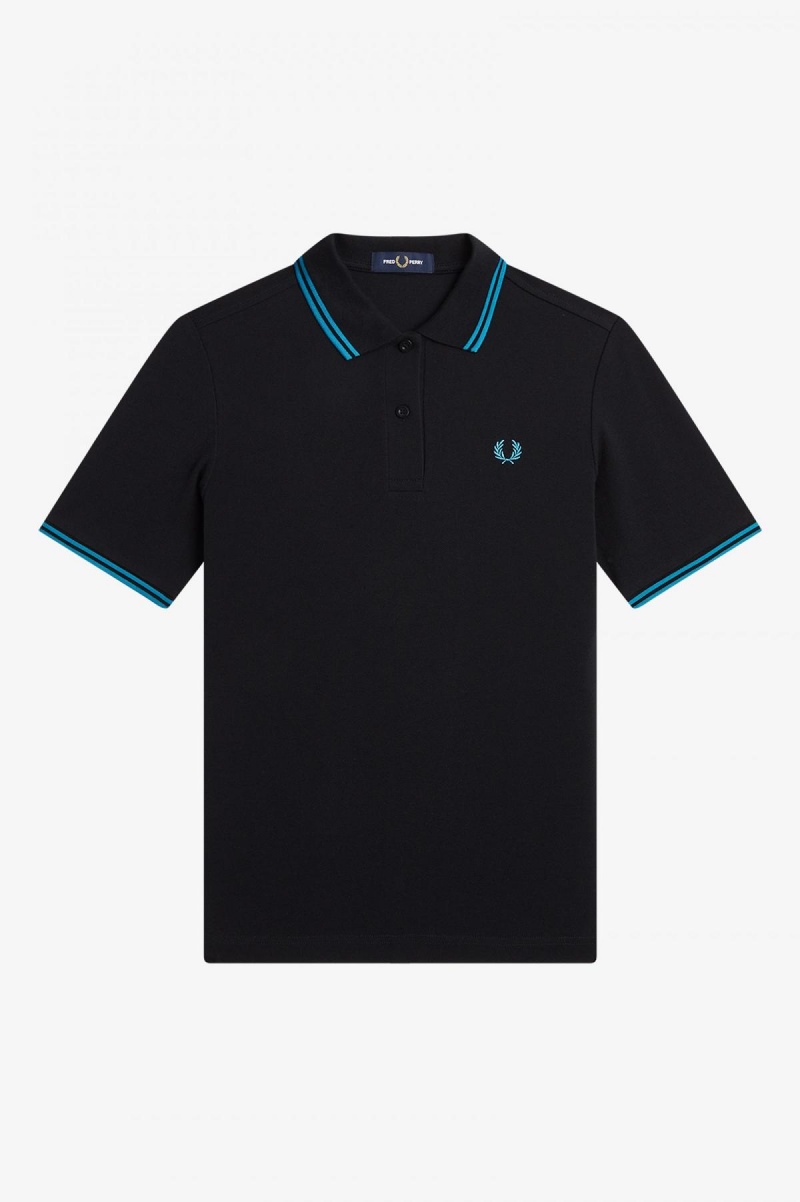 Fred Perry Shirt Fred Perry G3600 Mujer Negros Azules Azules | YMXGT62499