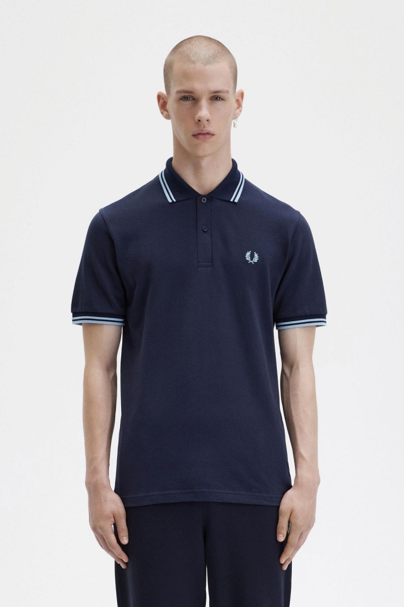 Fred Perry Shirt Fred Perry M12 Hombre Azul Marino | MXCVG17522