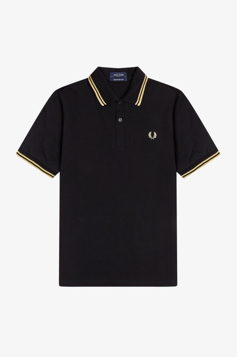 Fred Perry Shirt Fred Perry M12 Hombre Negros | PMXQX54225