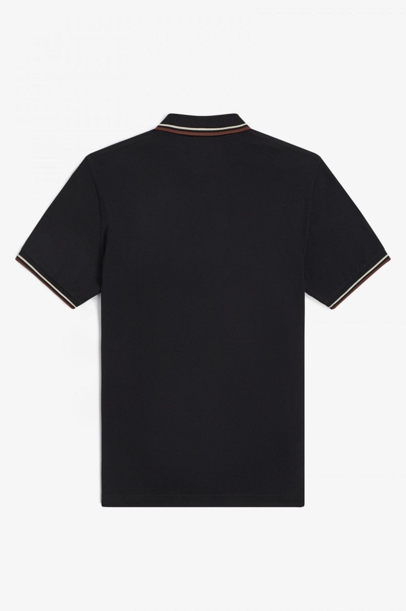 Fred Perry Shirt Fred Perry M12 Hombre Negros Marrom | AMXWC66475