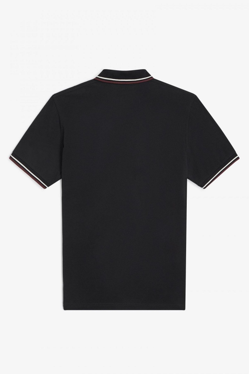 Fred Perry Shirt Fred Perry M12 Hombre Negros | GMXEC46712