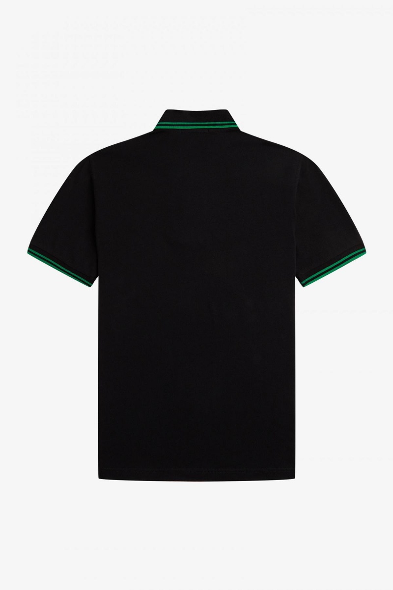 Fred Perry Shirt Fred Perry M12 Hombre Negros Verdes Verdes | ZMXNQ97300