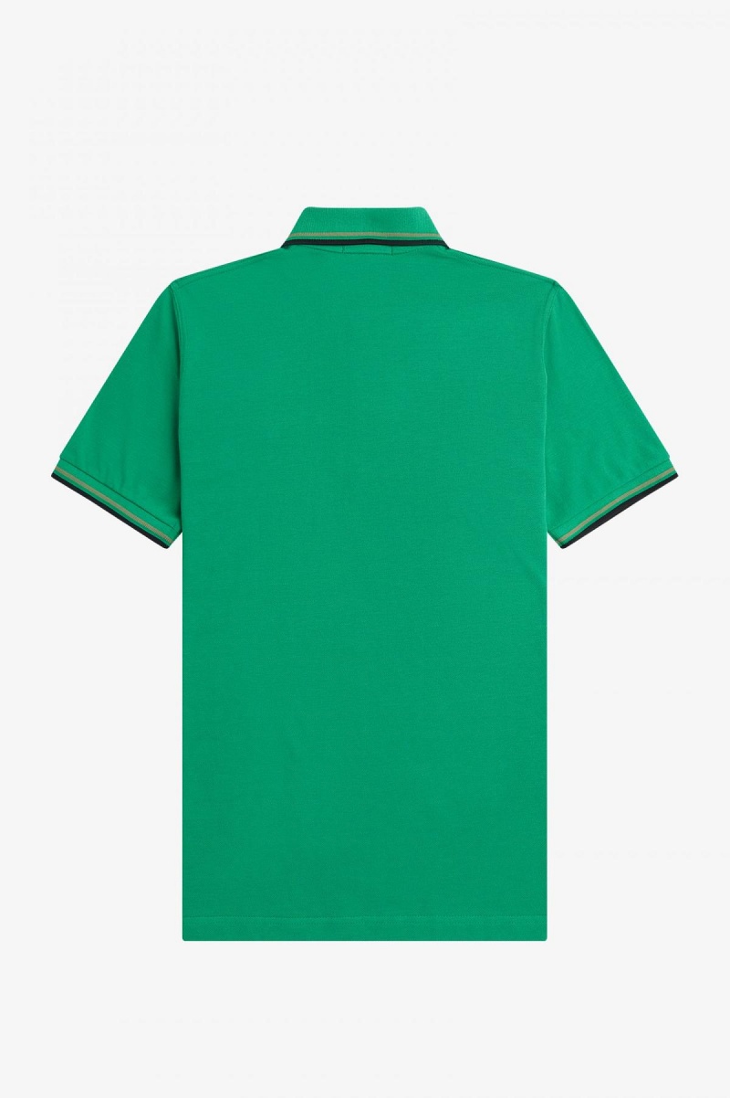 Fred Perry Shirt Fred Perry M12 Hombre Verdes Verdes Negros | MXZDE59870