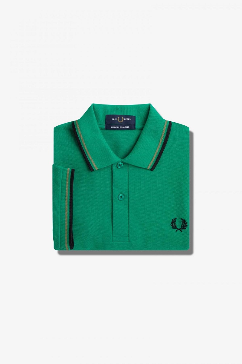 Fred Perry Shirt Fred Perry M12 Hombre Verdes Verdes Negros | MXZDE59870