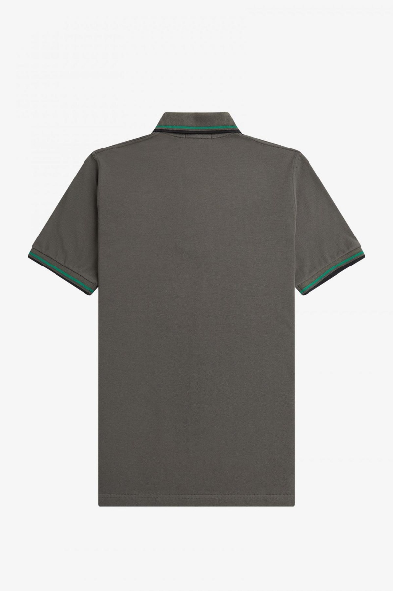 Fred Perry Shirt Fred Perry M12 Hombre Verdes Verdes Negros | EMXHC40088