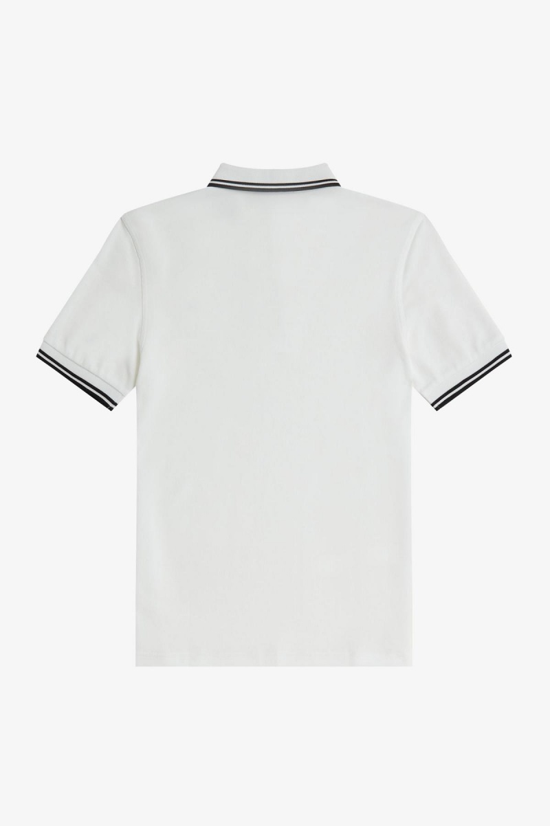 Fred Perry Shirt Fred Perry M3600 Hombre Blancos Negros Negros | BMXSO33338