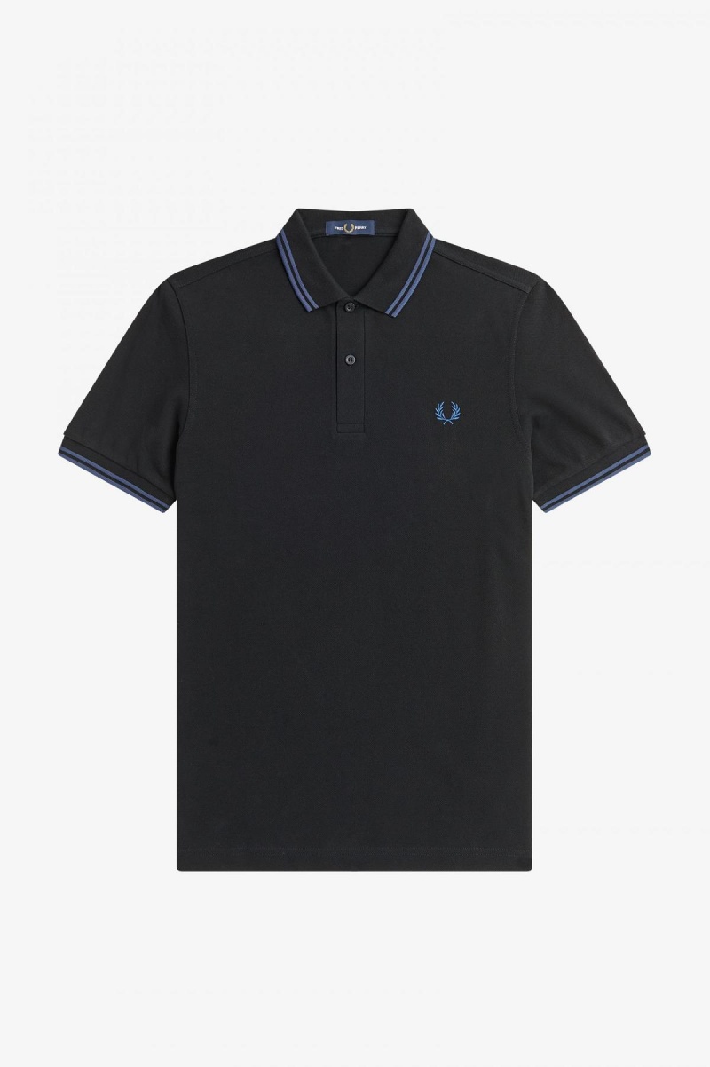 Fred Perry Shirt Fred Perry M3600 Hombre Negros Azules Azules | GMXUC25346