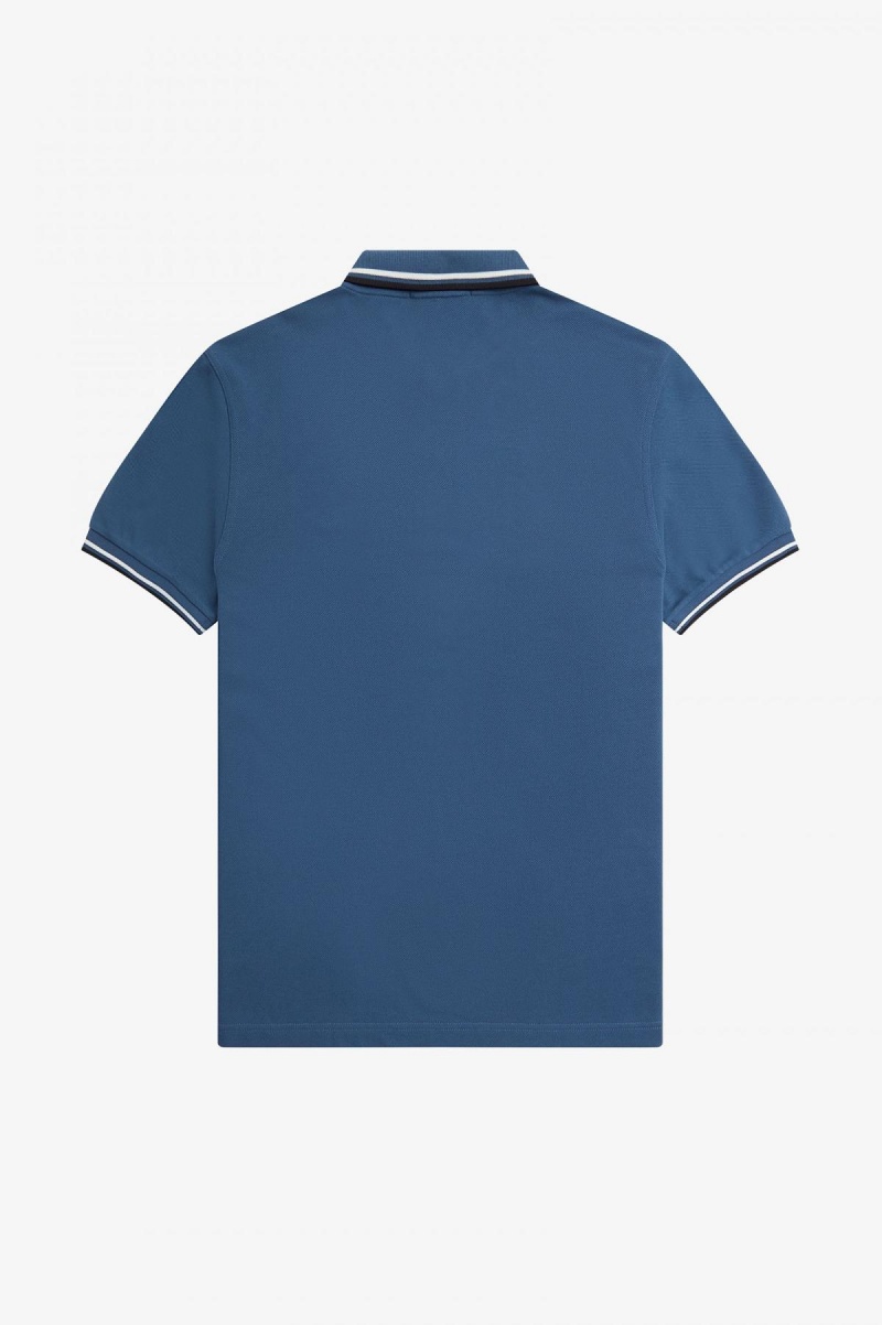 Fred Perry Shirt Fred Perry M3600 Hombre Azules Blancos Negros | QMXUV21284