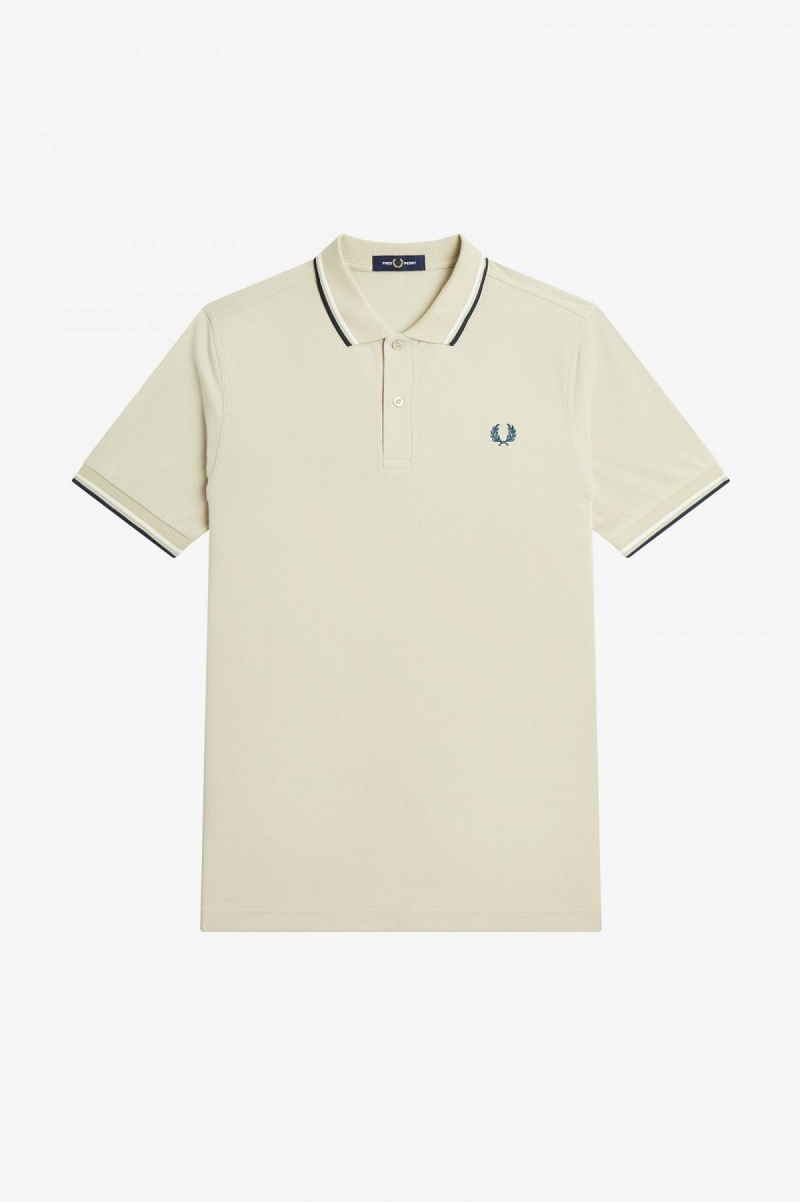 Fred Perry Shirt Fred Perry M3600 Hombre Azules Blancos Azules | DMXKV50403