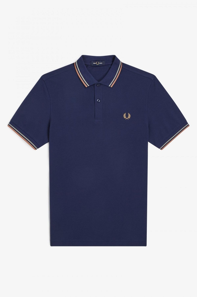 Fred Perry Shirt Fred Perry M3600 Hombre Azul Marino Azules | TMXWZ93387