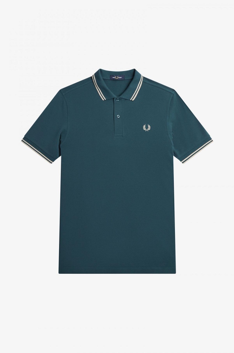 Fred Perry Shirt Fred Perry M3600 Hombre Azules Azules Azules | MXZPD98804