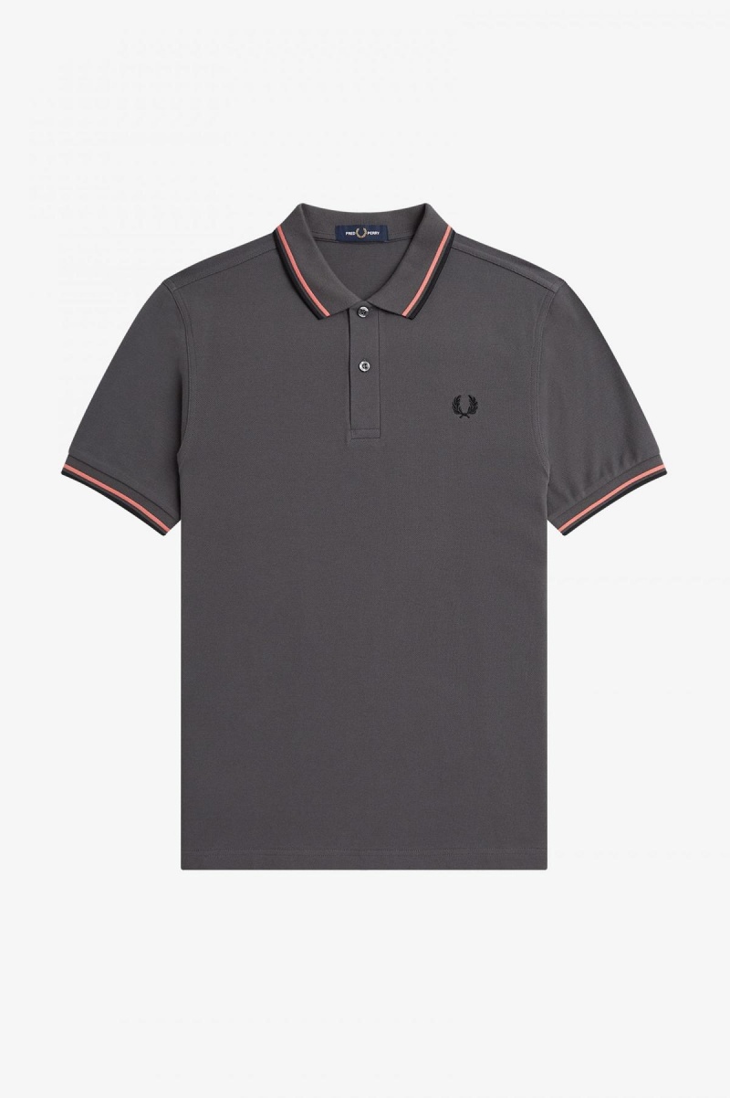 Fred Perry Shirt Fred Perry M3600 Hombre Coral Negros | MXCIF97006