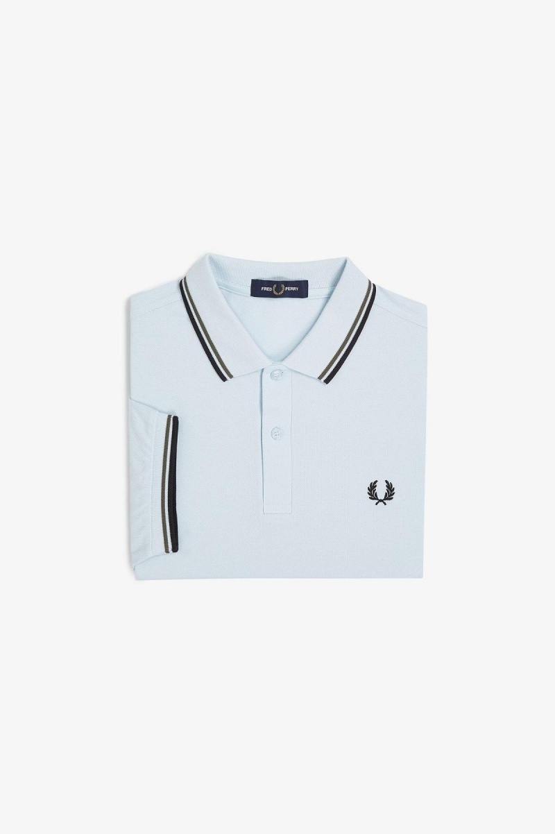 Fred Perry Shirt Fred Perry M3600 Hombre Azules Verdes Negros | DMXKV65384