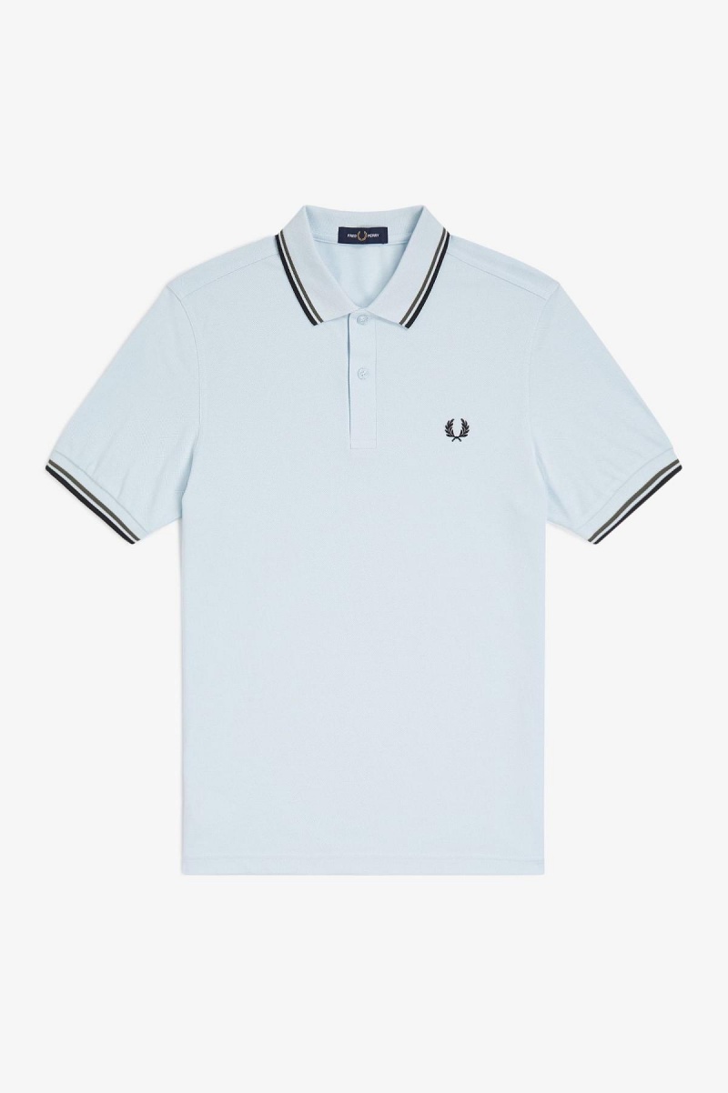 Fred Perry Shirt Fred Perry M3600 Hombre Azules Verdes Negros | DMXKV65384