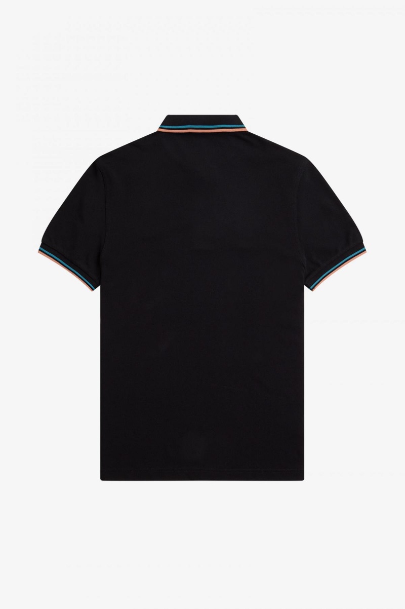 Fred Perry Shirt Fred Perry M3600 Hombre Negros Azules Azules | MXCVG74061