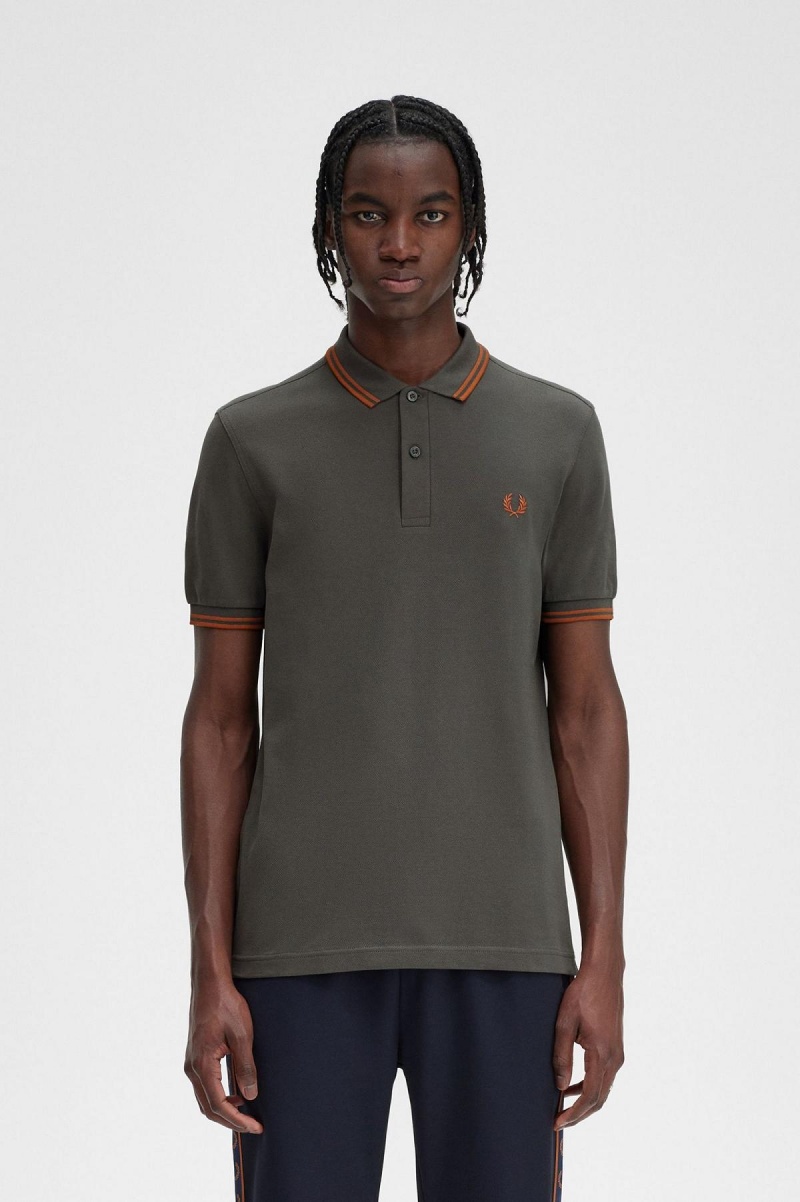 Fred Perry Shirt Fred Perry M3600 Hombre Verdes | GMXEC26510