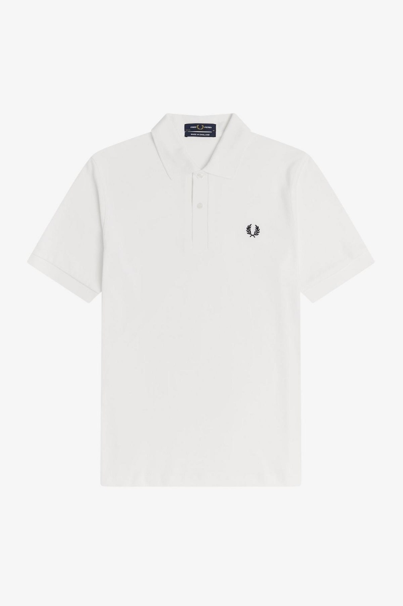 Fred Perry Shirt Fred Perry M3 Hombre Blancos Azul Marino | AMXDF39383