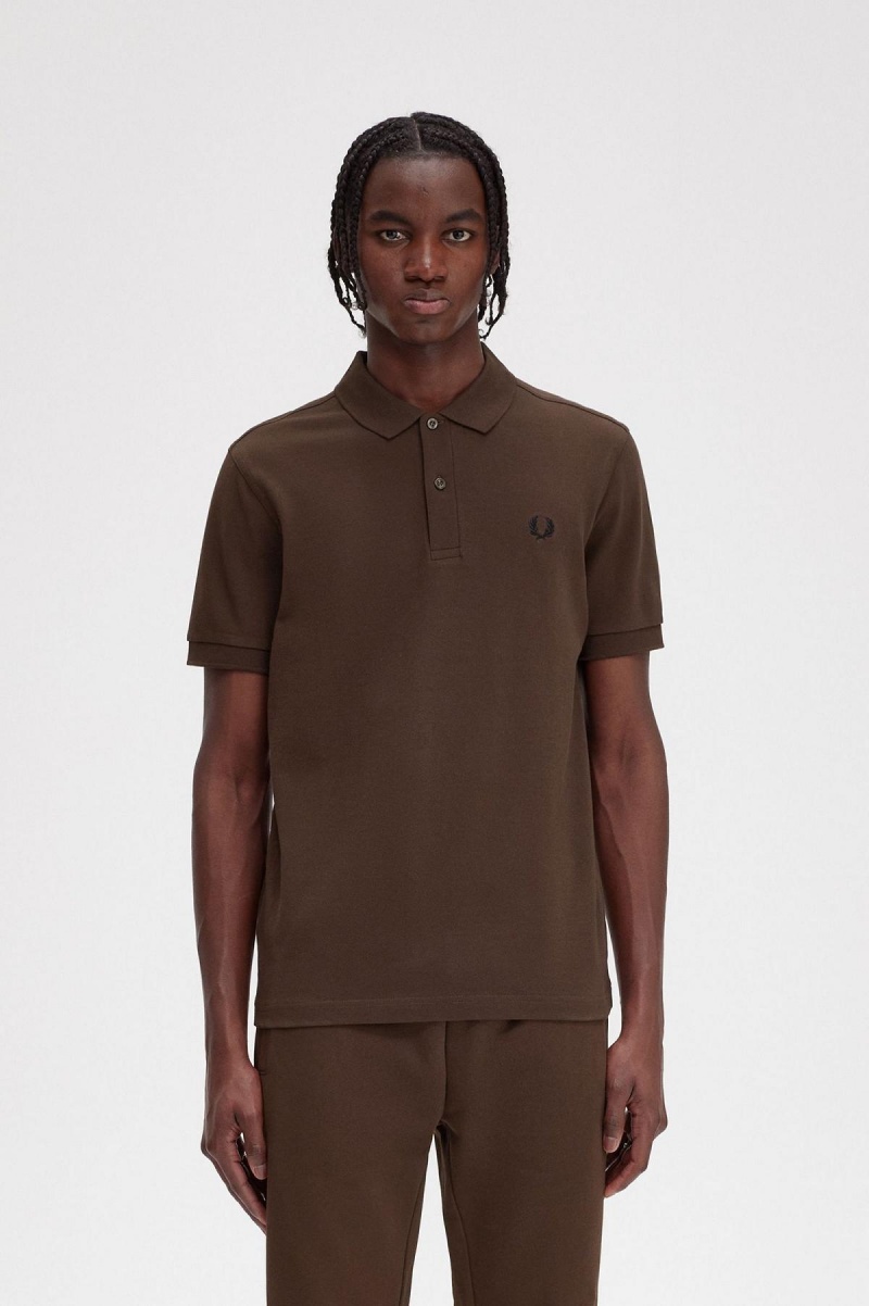 Fred Perry Shirt Fred Perry M6000 Hombre Negros | UMXTG24100