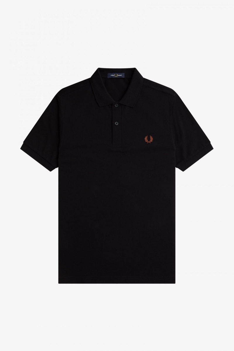 Fred Perry Shirt Fred Perry M6000 Hombre Negros Marrom | BMXSO99516