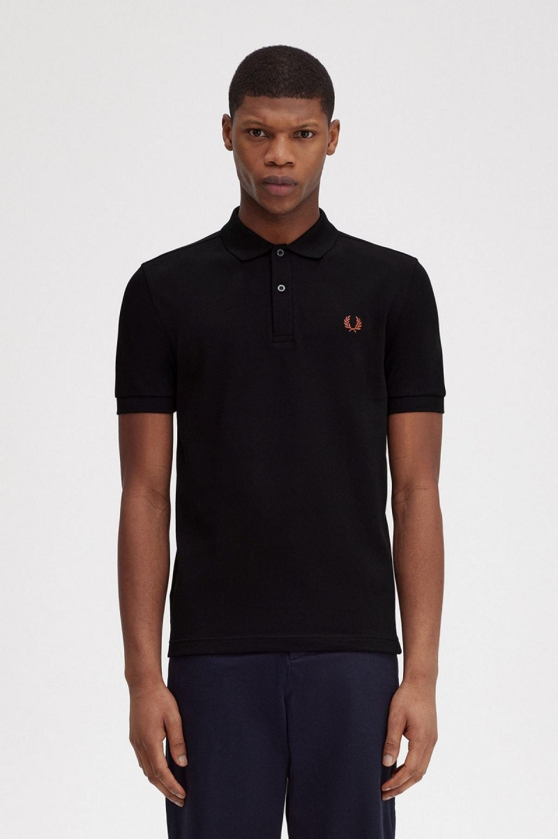 Fred Perry Shirt Fred Perry M6000 Hombre Negros Marrom | BMXSO99516