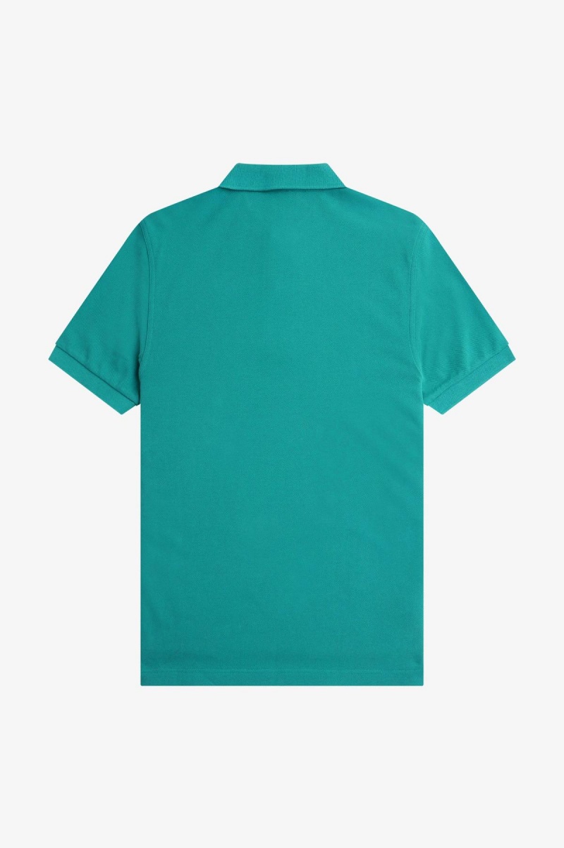 Fred Perry Shirt Fred Perry M6000 Hombre Verde Menta Oscuro Marrom | TMXPQ81747