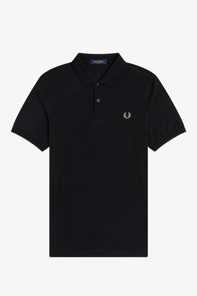 Fred Perry Shirt Fred Perry M6000 Hombre Negros | DMXVO84288