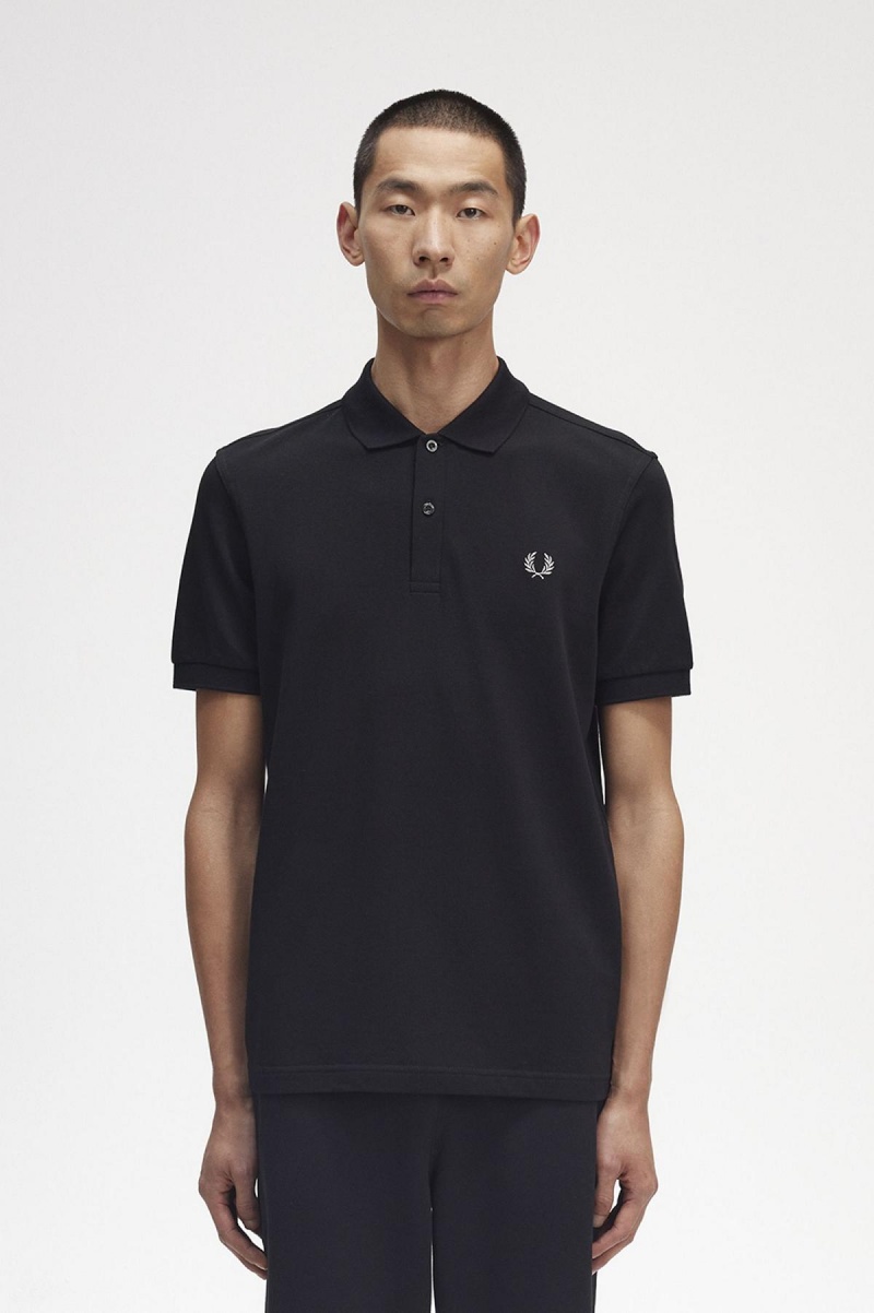 Fred Perry Shirt Fred Perry M6000 Hombre Negros | DMXVO84288