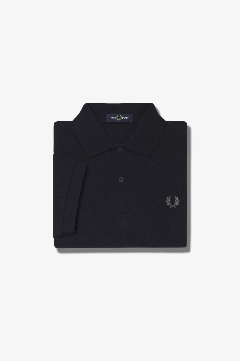 Fred Perry Shirt Fred Perry M6000 Hombre Negros | DMXVO84288