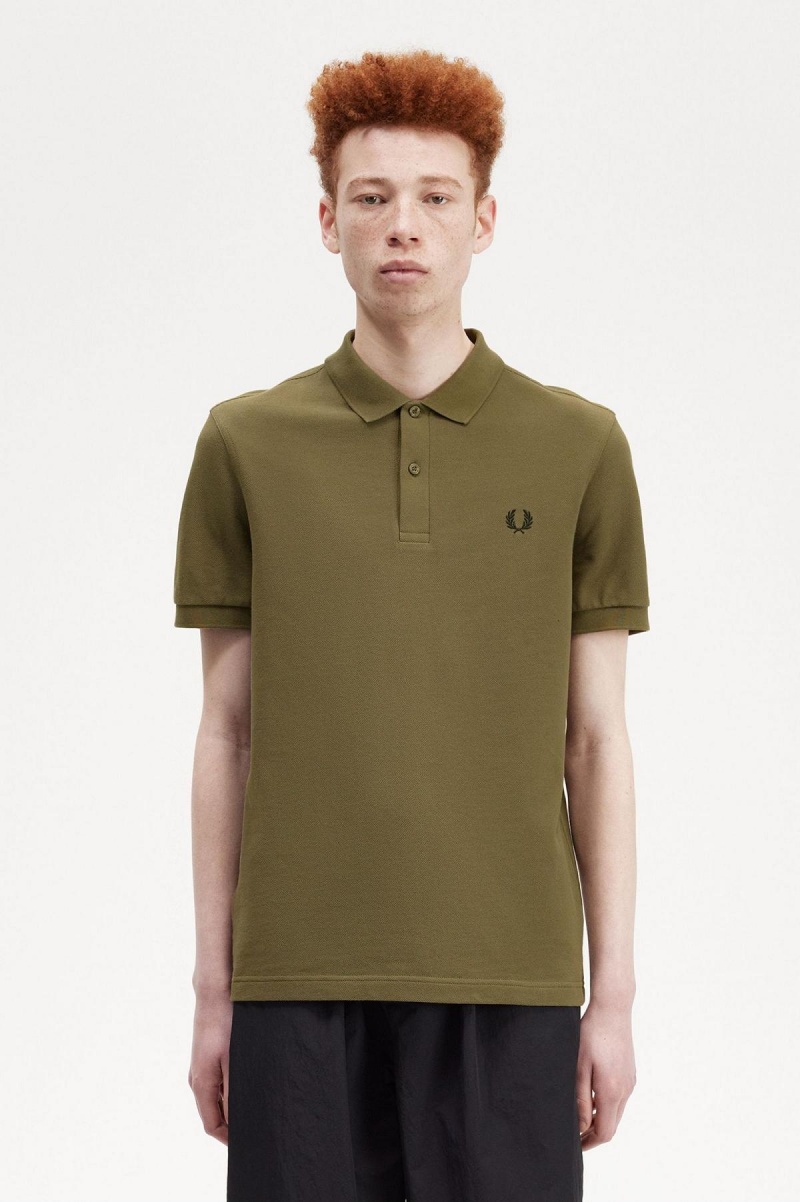 Fred Perry Shirt Fred Perry M6000 Hombre Verdes Negros | MXJKU13945