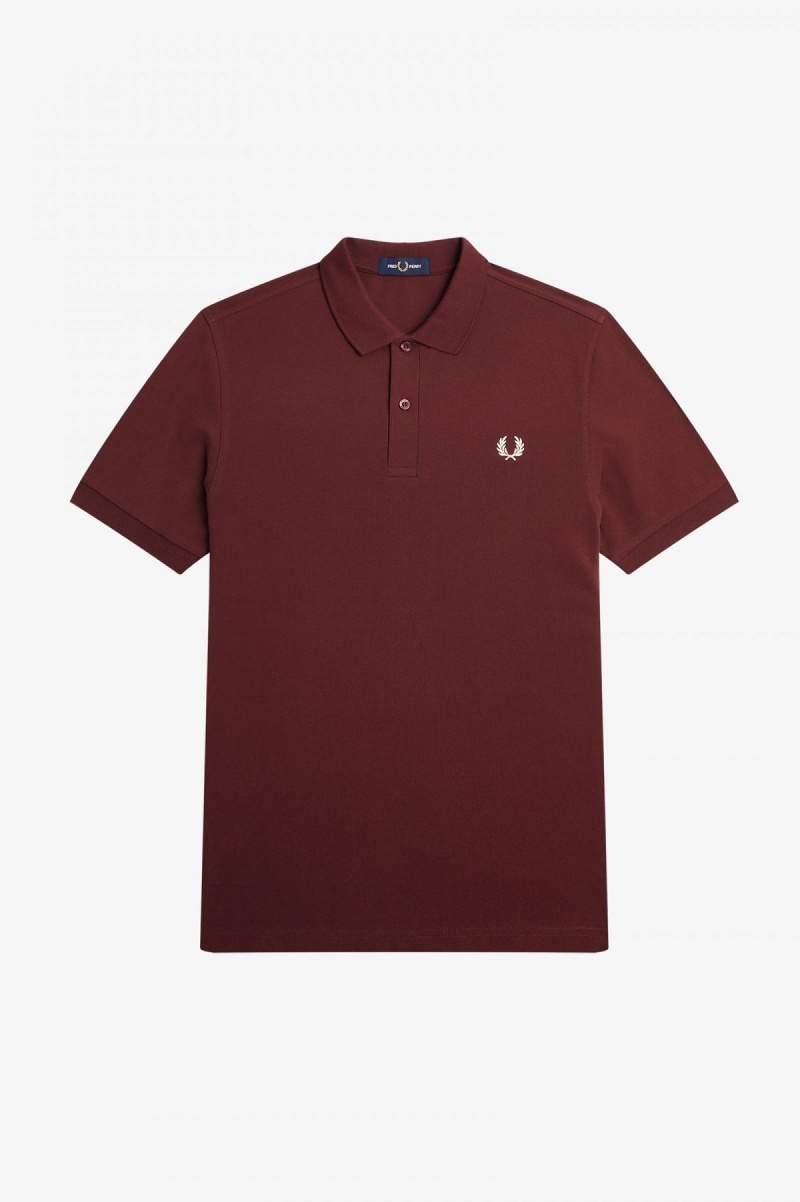 Fred Perry Shirt Fred Perry M6000 Hombre Oxblood / Ecru | MXZDE50161