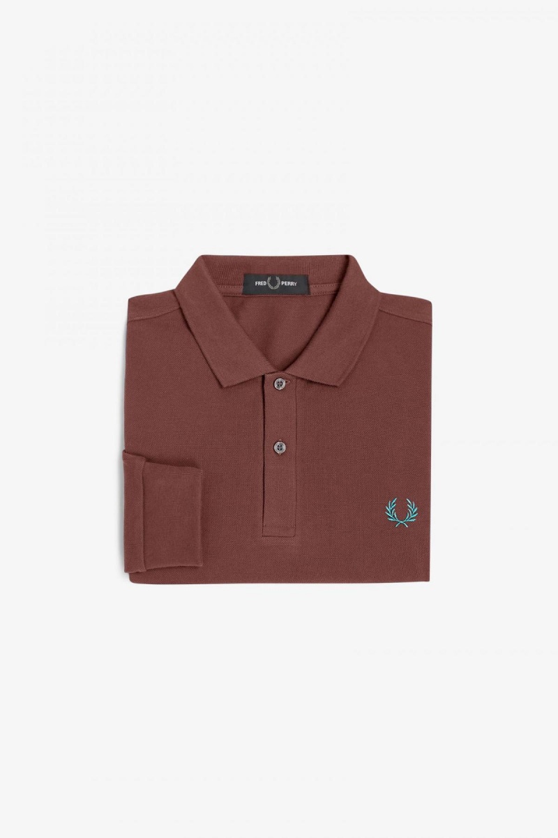 Fred Perry Shirt Fred Perry M6006 Hombre Marrom Verde Menta Oscuro | LMXTR15583