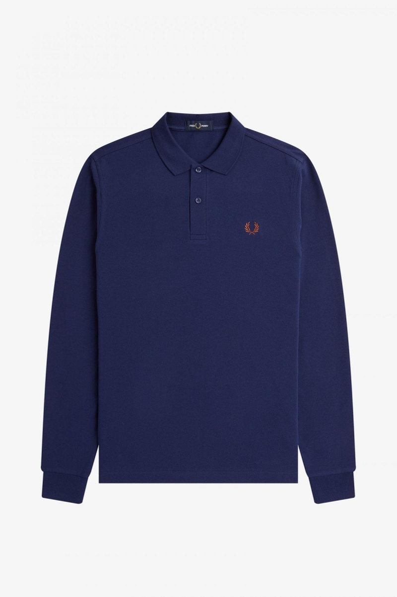 Fred Perry Shirt Fred Perry M6006 Hombre Azul Marino Marrom | ZMXMJ66510