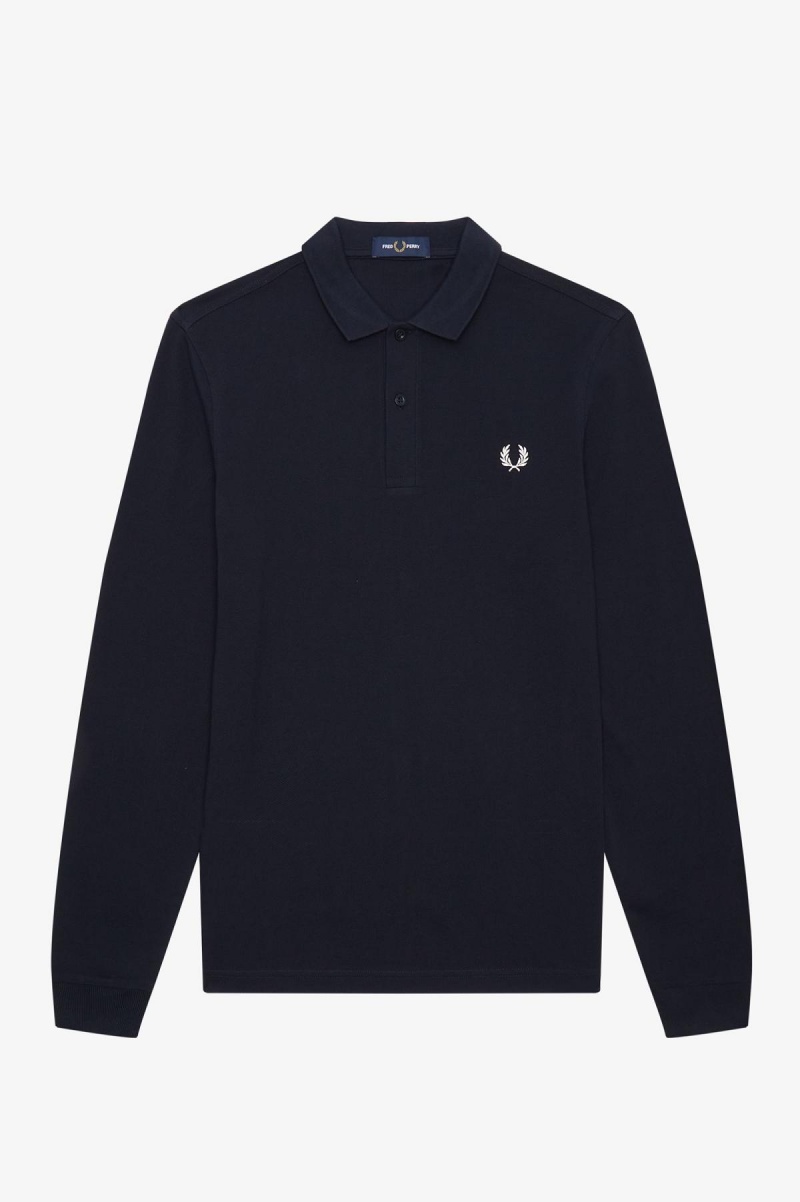 Fred Perry Shirt Fred Perry M6006 Hombre Azul Marino Blancos | MXZPD33957