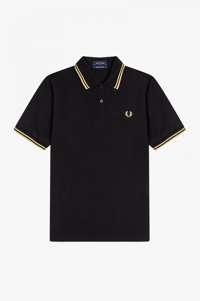 Fred Perry Shirt Fred Perry Makati M12 Hombre Negros | MXQCS18886